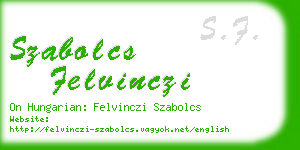 szabolcs felvinczi business card